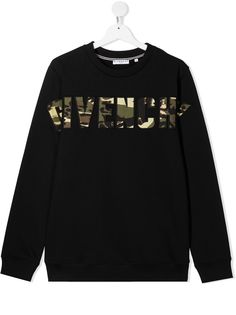 Givenchy Kids толстовка с вышитым камуфляжным логотипом