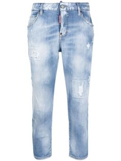 Dsquared2 джинсы скинни с эффектом потертости