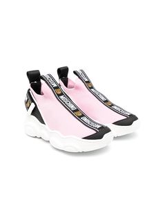 Moschino Kids высокие кроссовки с логотипом