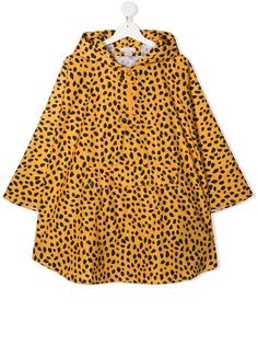 Stella McCartney Kids пончо с леопардовым принтом и капюшоном