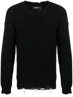 Dsquared2 джемпер крупной вязки с нашивкой-логотипом