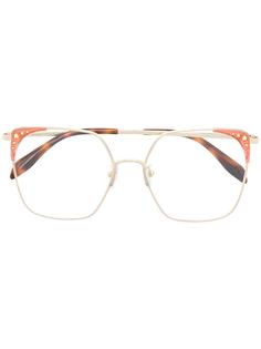 Alexander McQueen Eyewear очки в массивной оправе