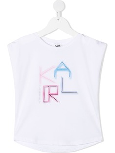 Karl Lagerfeld Kids футболка с принтом Digi Karl