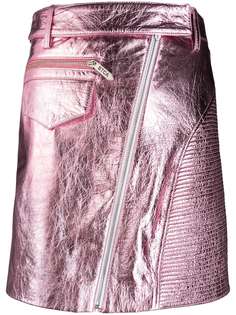 Just Cavalli юбка мини с эффектом металлик