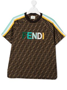Fendi Kids юбка с принтом Zucca и логотипом
