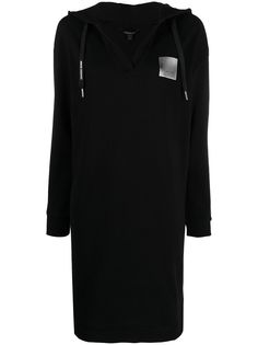 Armani Exchange платье-худи с нашивкой-логотипом
