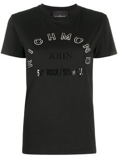 John Richmond футболка с надписью и логотипом