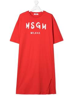 Msgm Kids платье-футболка с логотипом