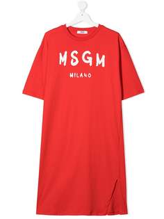 Msgm Kids платье-футболка с логотипом