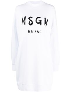 MSGM платье-толстовка с логотипом