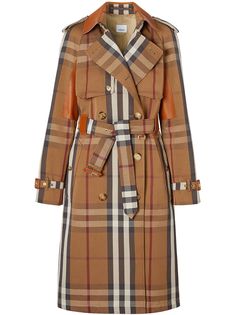 Burberry клетчатый тренч с поясом
