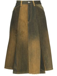 Marine Serre расклешенная юбка с эффектом омбре
