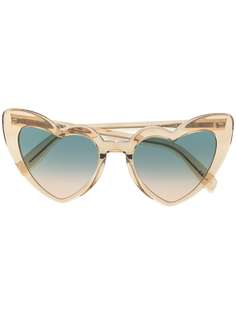 Saint Laurent Eyewear солнцезащитные очки с оправой в форме сердца