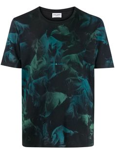 Saint Laurent футболка с абстрактным принтом