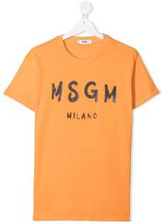 MSGM Kids футболка с логотипом