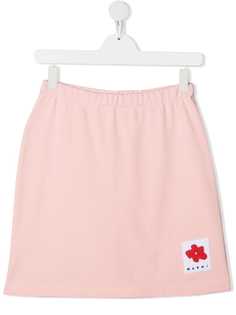 Marni Kids юбка с нашивкой-логотипом