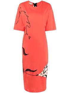 Marni платье миди с принтом