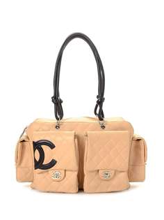 Chanel Pre-Owned стеганая сумка-тоут Cambon с логотипом CC