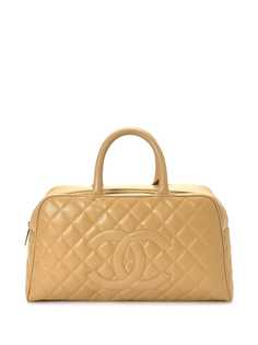 Chanel Pre-Owned стеганая сумка-тоут с логотипом CC