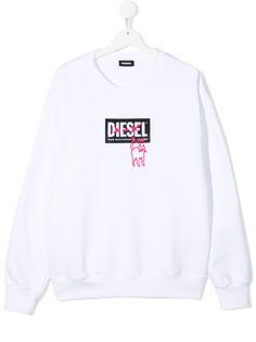 Diesel Kids толстовка с вышитым логотипом