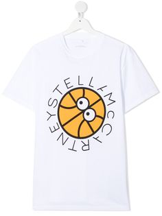 Stella McCartney Kids футболка с принтом и логотипом