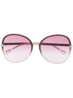 Chloé Eyewear солнцезащитные очки Franky в массивной оправе бабочка