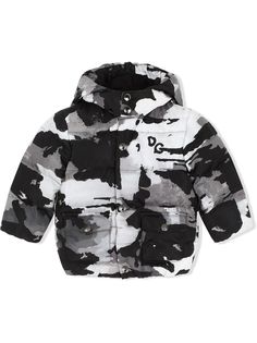 Dolce & Gabbana Kids пальто с камуфляжным принтом