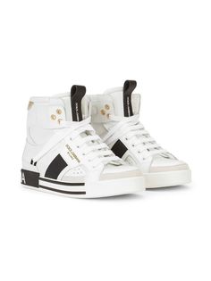 Dolce & Gabbana Kids кроссовки на шнуровке с тисненым логотипом
