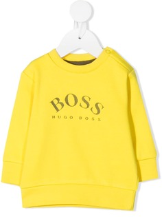 BOSS Kidswear толстовка с круглым вырезом и логотипом