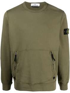 Stone Island толстовка с нашивкой-логотипом