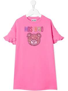 Moschino Kids декорированное платье-футболка Teddy Bear