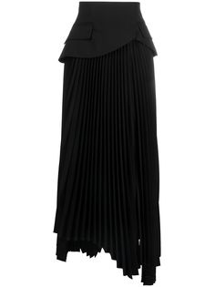 A.W.A.K.E. Mode плиссированная юбка макси асимметричного кроя