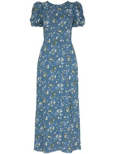 Reformation платье миди Sandy Beth с цветочным принтом