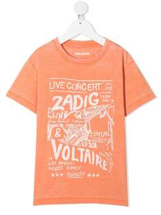 Zadig & Voltaire Kids футболка с принтом Concert