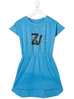 Zadig & Voltaire Kids платье со стразами