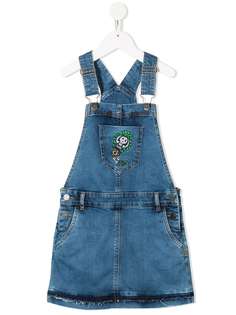 Zadig & Voltaire Kids джинсовый сарафан с вышивкой