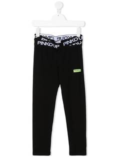 Pinko Kids брюки с логотипом на поясе