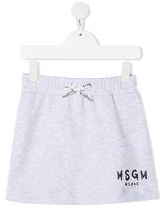 MSGM Kids юбка прямого кроя с логотипом