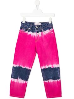 Alberta Ferretti Kids джинсы прямого кроя с принтом тай-дай