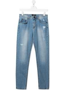 Neil Barrett Kids джинсы скинни с завышенной талией