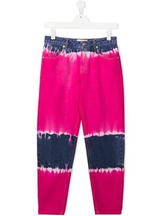 Alberta Ferretti Kids джинсы прямого кроя с принтом тай-дай