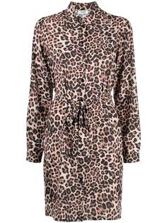LIU JO платье-рубашка с леопардовым принтом