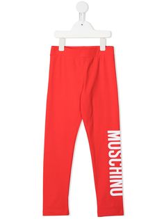 Moschino Kids легинсы с логотипом