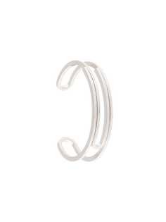 Off-White серебряный браслет-кафф Paperclip