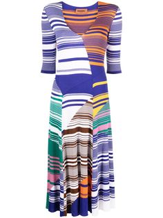 Missoni трикотажное платье миди в полоску