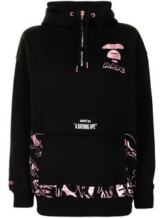 AAPE BY *A BATHING APE® худи на молнии с графичным принтом