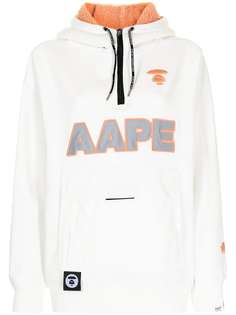 AAPE BY *A BATHING APE® худи на молнии с вышитым логотипом