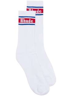 Rhude носки с полосками и логотипом