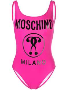 Moschino купальник с открытой спиной и логотипом
