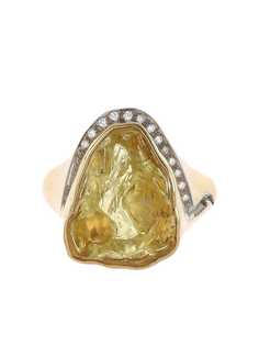 Jorge Adeler кольцо Papita из желтого золота с бриллиантами и кварцем